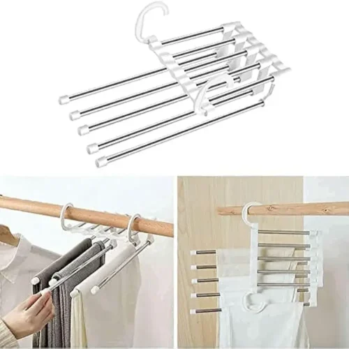 5 in 1 Stainless Steel Foldable Hangers for Clothes