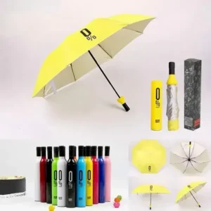 Portable Travel Bottle Umbrella with Plastic Case