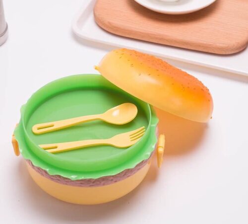 Lunch BoX Burger Shape School Tiffin Box for Kids