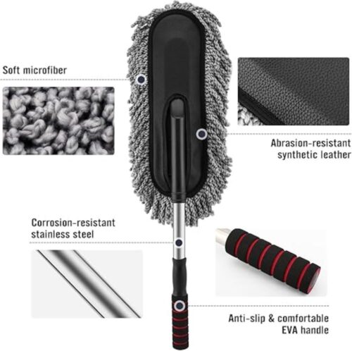 Car Brush Duster with Extendable Handle