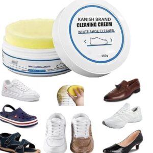 White Shoe Cleaner Cream with Sponge