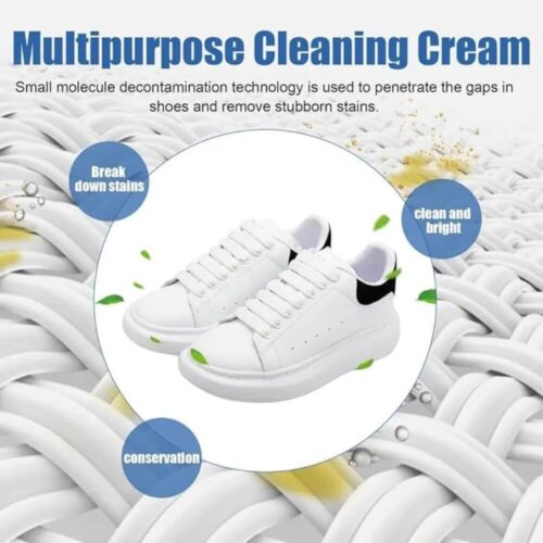 White Shoe Cleaner Cream with Sponge