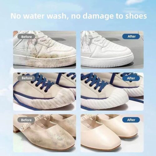 White Shoe Cleaner Cream with Sponge